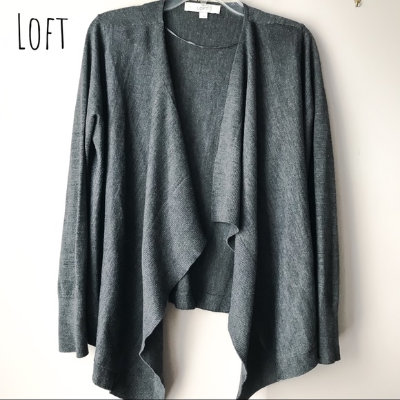 LOFT Sweaters - LOFT gray open front cardigan